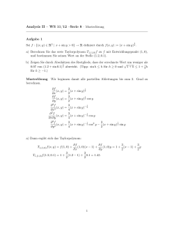 Analysis II – WS 11/12 –Serie 8 – Musterlösung