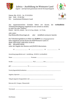 Juleica_Einladung - SpVgg Kranichfeld