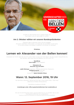 Lernen wir Alexander van der Bellen kennen! - FSG/GPA