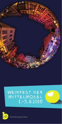 Weinfestprogramm 2016 - Bernkastel-Kues