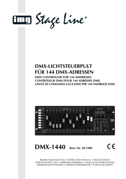 dmx-lichtsteuerpult f&uuml;r 144 dmx-adressen