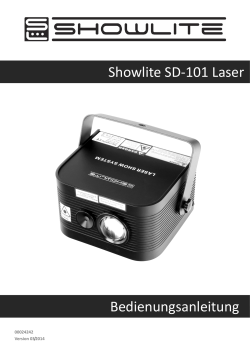 Showlite SD-101 Laser Bedienungsanleitung
