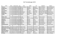 SLP Anmeldungen 2016 - Trakehner Rheinland