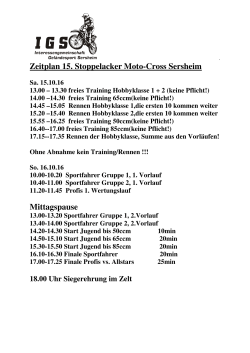 Zeitplan Rennen 2016 - MSR Einspurfahrzeuge