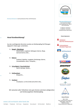 Hexal Kondiwettkampf - Skiverband Oberland