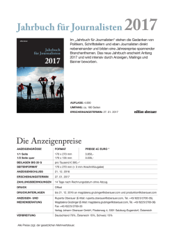Jahrbuch f&uuml;r Journalisten