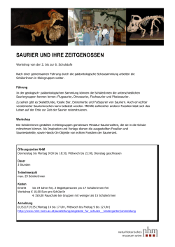 Infoblatt Saurier Workshop