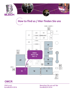 How to find us / Hier finden Sie uns OMCR