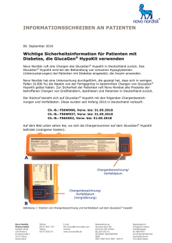 Informationsschreiben an Patienten vom 06.09.2016
