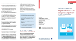 Informationen zur Registrierkassen