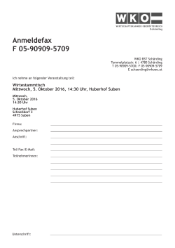 Anmeldefax F 05-90909-5709