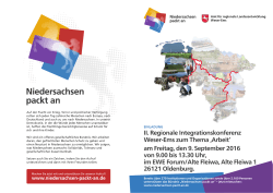 II. Regionale Integrationskonferenz Weser