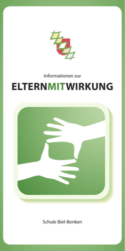 Brosch&uuml;re Elternrat - beim Elternrat Biel