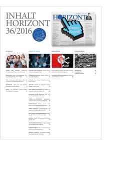 INHALT HORIZONT 36/2016Digital