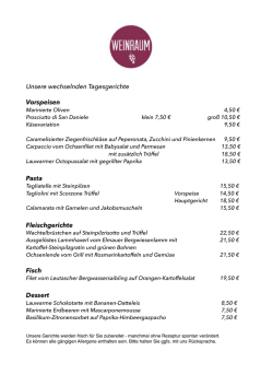 Speisekarte