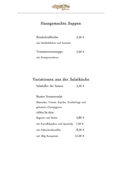 Hausgemachte Suppen Variationen aus der