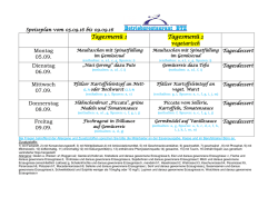 Speiseplan für die KW 36