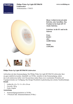 Philips Wake-Up Light HF3506/50 Lichtwecker