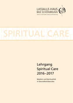 spiritual care - Palliative Care Netzwerk