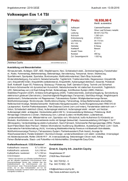 Volkswagen Eos 1.4 TSI