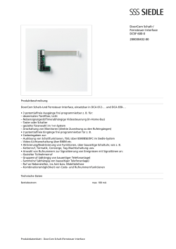 DoorCom Schalt-/ Fernsteuer Interface DCSF 600-0
