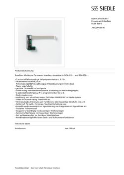 DoorCom Schalt-/ Fernsteuer Interface DCSF 600-0