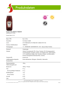 Tomato Salsa HEINZ 76004353 Basis VPE: Ka 2,15Ltr Hersteller
