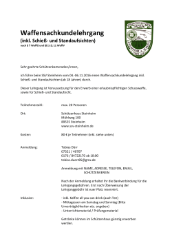 SSV Steinheim – Sachkundelehrgang