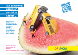 Auf Zustellung passieren verrückte Sachen