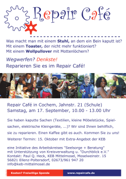 Reparieren Sie es im Repair Café!