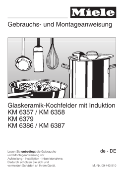 Gebrauchs- und Montageanweisung Glaskeramik-Kochfelder