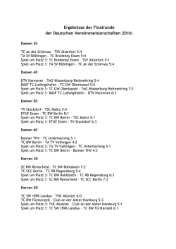 Ergebnisse 2016 - Deutscher Tennis Bund