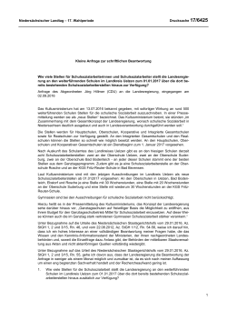 Drucksachen allgemein - Niedersächsischer Landtag