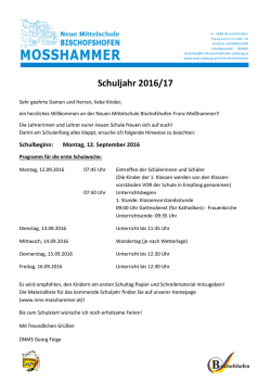Information der Direktion zum Schulanfang (109,2 KiB)