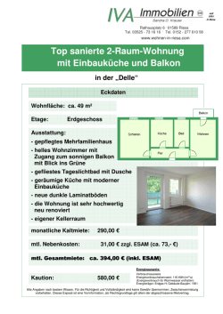in sehr ruhige Lage - sanierter Altbau - Erdgeschoss