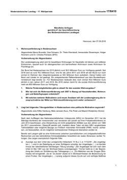 Drucksachen allgemein - Niedersächsischer Landtag