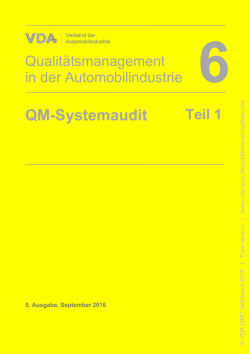 VDA Gelbband 6 Teil 1 - VDA-QMC