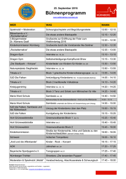 Bühnenprogramm zur Feier zum Weltkindertag in Nürnberg