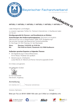 PERSÖNLICH !!! - Bayerischer Facharztverband