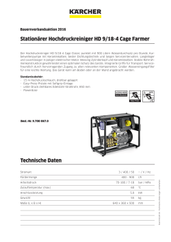 Stationärer Hochdruckreiniger HD 9/18-4 Cage Farmer