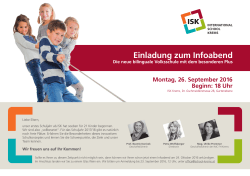 Einladung zum Infoabend - International School Krems