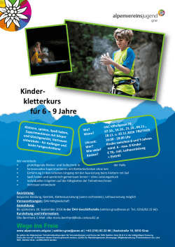 Kletterkurs für Kinder ab 07. Oktober 2016