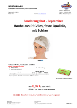 HB103 Haube aus PP-Vlies September