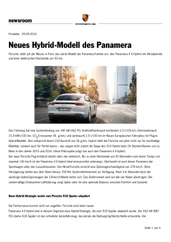 Neues Hybrid-Modell des Panamera