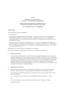 BayTP Richtlinie - Bayerisches Staatsministerium für Wirtschaft und