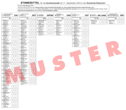 Musterstimmzettel - Gemeinde Edewecht