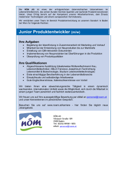 Junior Produktentwickler (m/w)