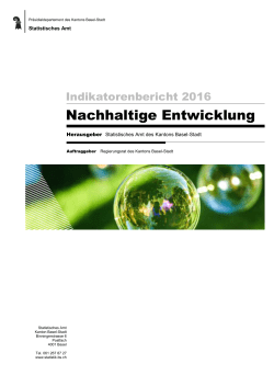Indikatorenbericht Nachhaltige Entwicklung