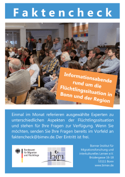 F aktencheck - Bonner Institut für Migrationsforschung und
