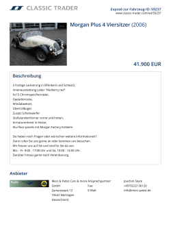 Morgan Plus 4 Viersitzer (2006) 41.900 EUR